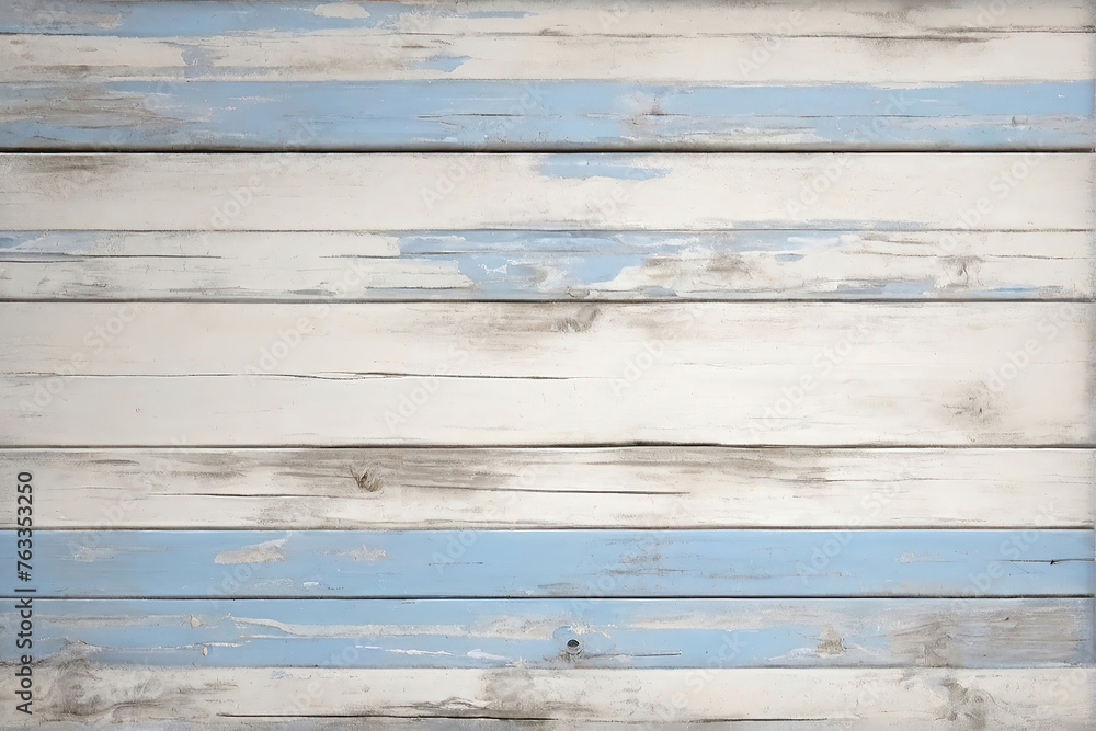 White and Blue old dirty weathered wood wall wooden plank board texture background with grains and structures White and Blue old dirty weathered wood wall wooden plank board texture background with grains and structures