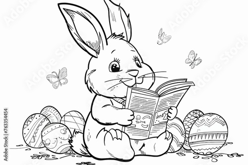 bunny read newspaper
