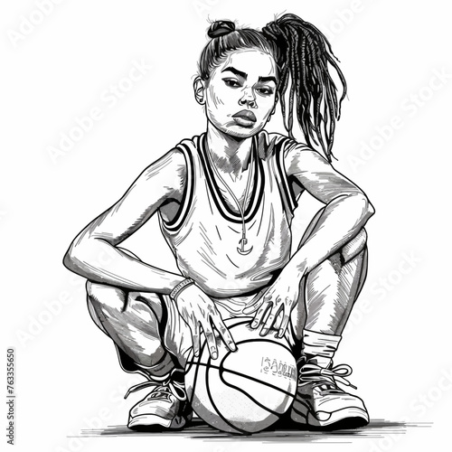 athlete basketball for coloring pages