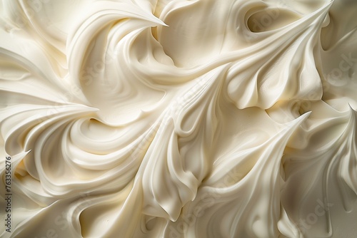 Graceful swirls of beauty cream intertwining, reminiscent of delicate brushstrokes on a canvas of elegance.
