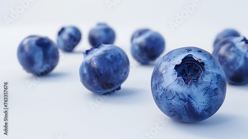 Blueberries on a white background. Studio shot.