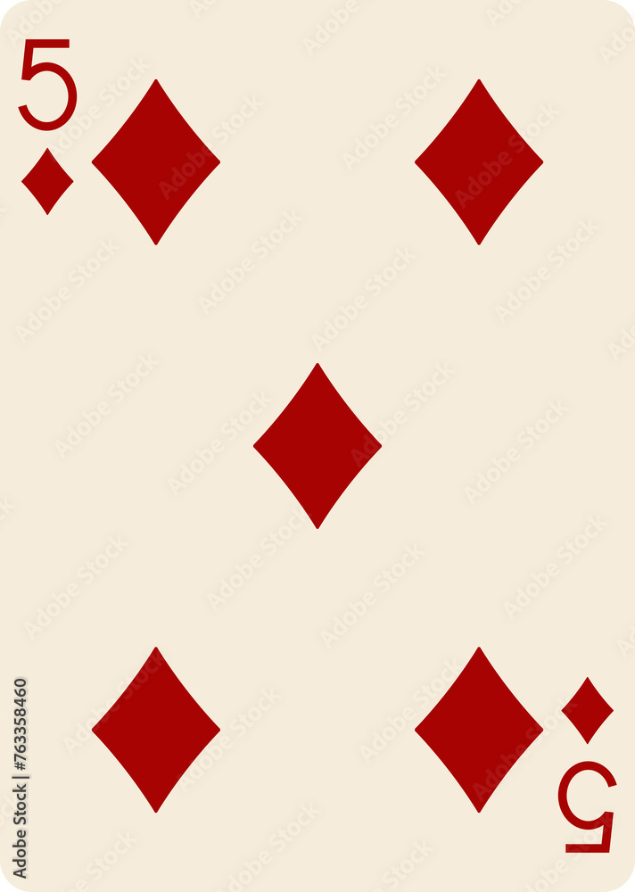 Obraz premium Five of Diamonds Heritage Playing Cards
