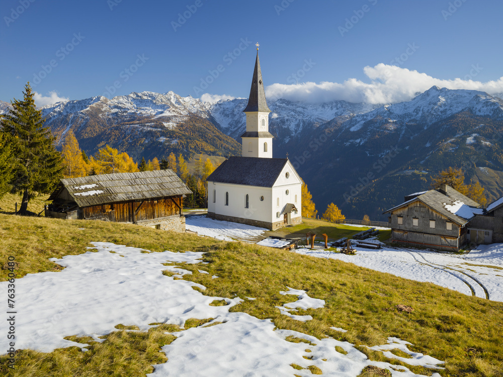 Kirche Marterle, Rangersdorf, Mölltal, Kreuzeckgruppe, Hohe Tauern, Kärnten, Österreich