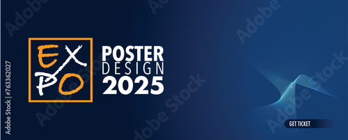 EXPO design. logotype abstract graphic EPS vector design of annual event summit and title made for EXPO Technology and AI theme - annual convention for Artificial Intelligence