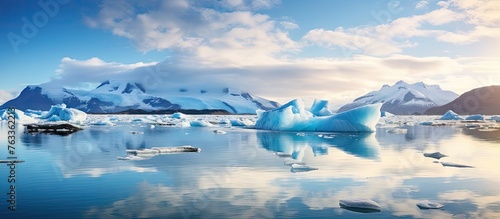 Close-up of water with iceb...