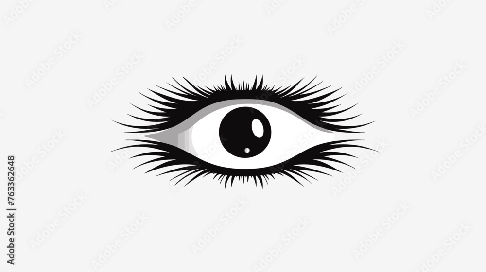 Eye icon stock vector illustration flat design style