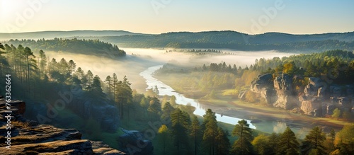 River flowing through a val...