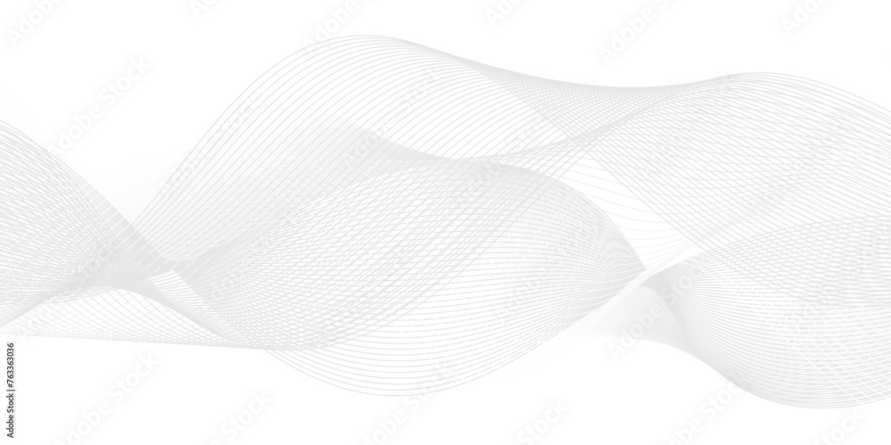 Fototapeta premium Abstract white digital blend wave lines and technology background. Modern white flowing wave lines and glowing moving lines. Futuristic technology and sound wave lines background.