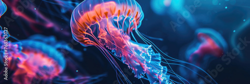jellyfish swims in ocean ecosystem,Chrysaora hysoscella,Catostylus mosaicus