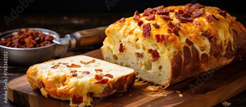 Aromatic bacon cheese bread...
