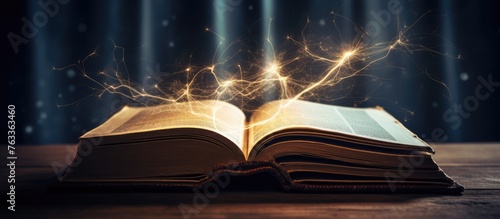 Light emitting from an open...