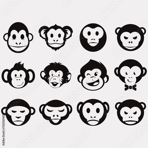 collection of monkey logo