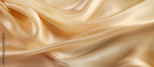 Soft white silk fabric close up