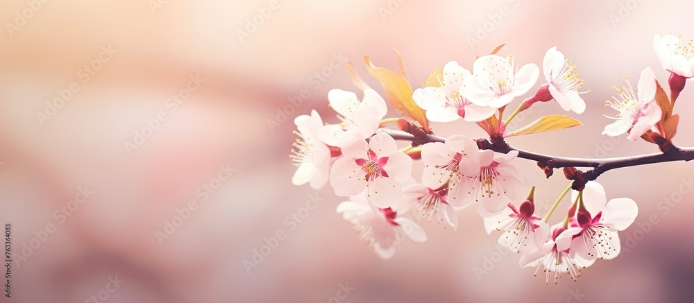 Close-up of flower bloom on tree branch Close-up of flower bloom on tree branch