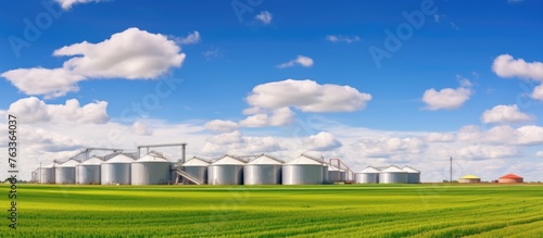 Grain silos in a green land...