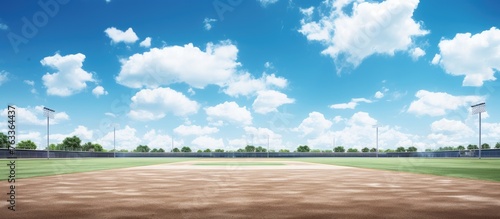 Baseball field under clear ...
