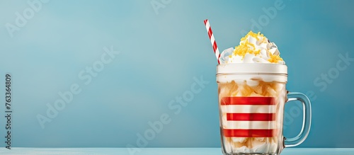 A glass with whipped cream ...
