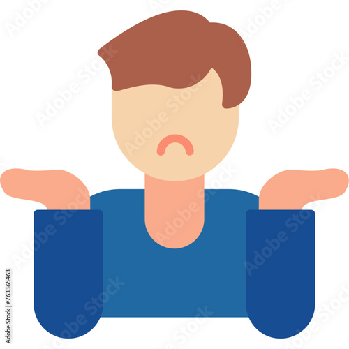 Εκτύπωση καμβά Shrug Icon