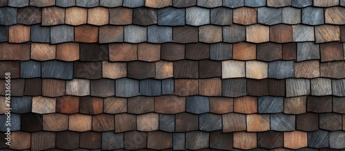 Close-up of wooden shingle ...