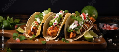 Authentic Mexican tacos wit...