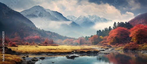 Mountains and River in Vall...
