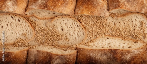 Loaf of bread close-up with...