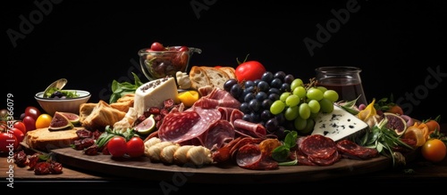 A platter featuring assorte...