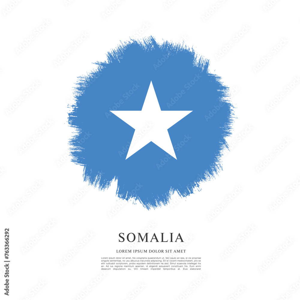 Flag of Somalia vector illustration Flag of Somalia vector illustration