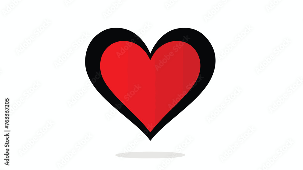 Heart icon isolated Flat design.