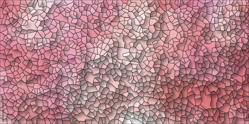 Abstract Seamless Multicolor Broken Stained-Glass Geometric Retro Tiles Pattern Quartz Crystal 3D Voronoi Diagram Background. For Artful Websites, Presentations, Brochures, and Social Media Graphics. Abstract Seamless Multicolor Broken Stained-Glass Geometric Retro Tiles Pattern Quartz Crystal 3D Voronoi Diagram Background. For Artful Websites, Presentations, Brochures, and Social Media Graphics.