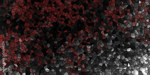 Abstract Seamless Multicolor Broken Stained-Glass Geometric Retro Tiles Pattern Quartz Crystal 3D Voronoi Diagram Background. For Artful Websites, Presentations, Brochures, and Social Media Graphics.