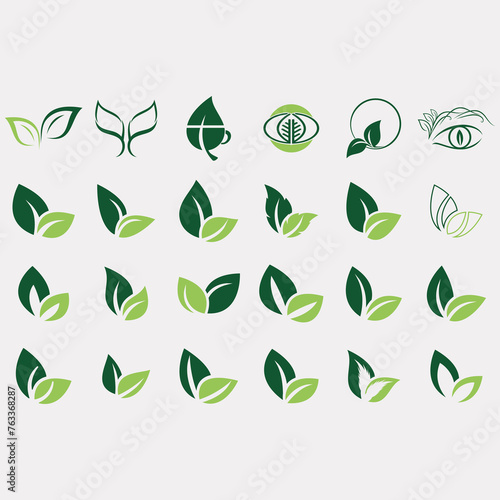 Collection of leaf logos