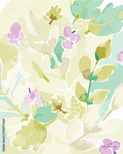 Watercolor seamless pattern. vector watercolor effect , abstract floral background texture