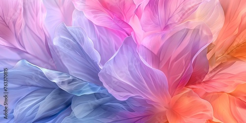 Colorful abstract floral design with watercolor effect © ParinApril
