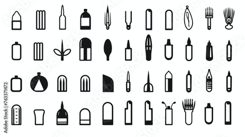 Manicure icon. manicure filled and outline icons 