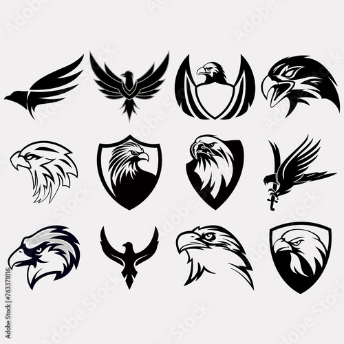collection of eagle logos