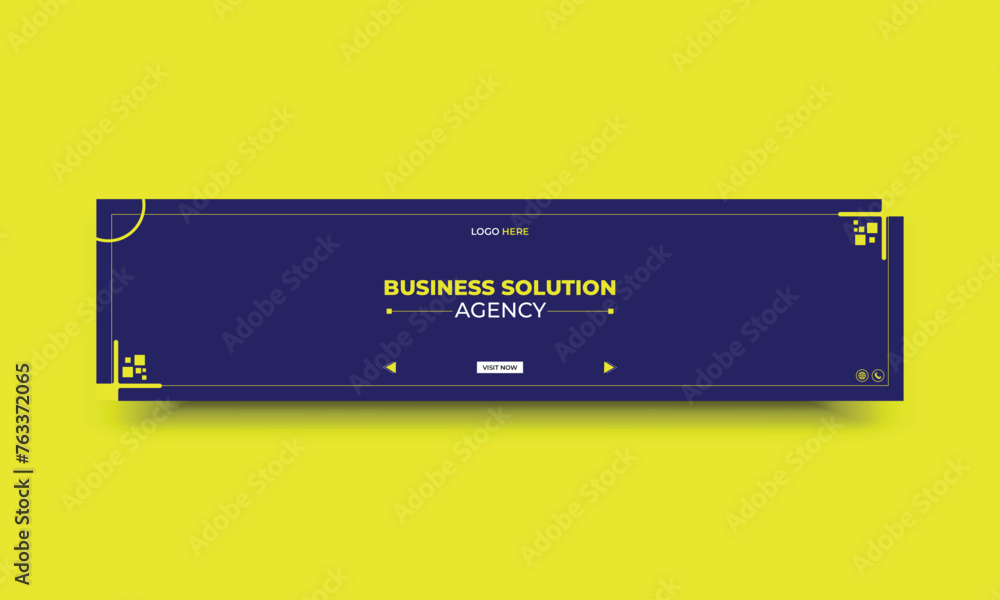 Business marketing  LinkedIn web banner template
