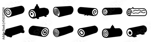 Wood log silhouette set vector design big pack of illustration and icon