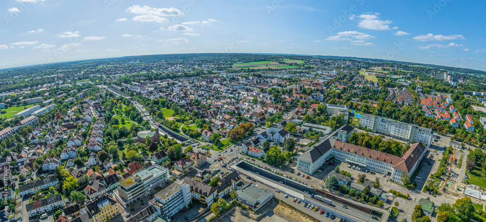 Augsburg von oben, Kriegshaber im Luftbild