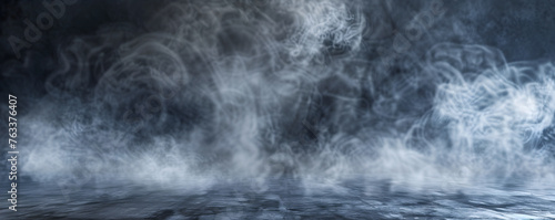 Smoke black ground fog cloud floor mist background steam dust dark white horror overlay