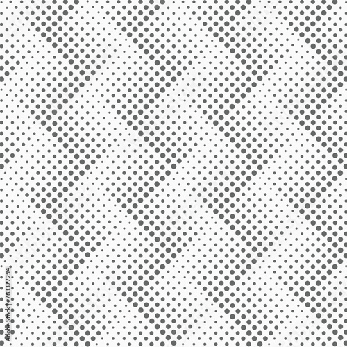 Geometric vector pattern, repeating dotted in different size on diamond shape, pattern is clean for fabric, printing, wallpaper. Pattern is on swatches panel