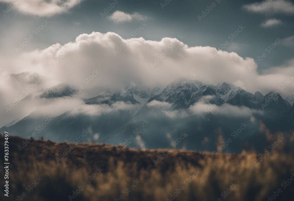 Time clouds over the mountains Time clouds over the mountains