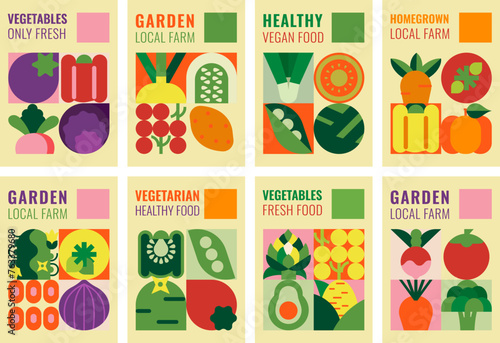 Collection of posters with vegetables. Illustrations of fresh organic products.
Ideal for advertising, promoting healthy eating, cooking events or inspiring an environmentally conscious lifestyle.
