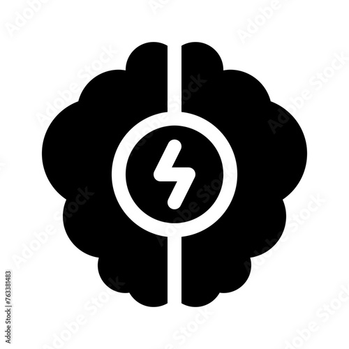 brainstorming glyph icon