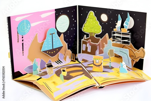 Afrofuturistic Kawaii Popup Book A Vibrant Blend of Culture, Technology, and Whimsy