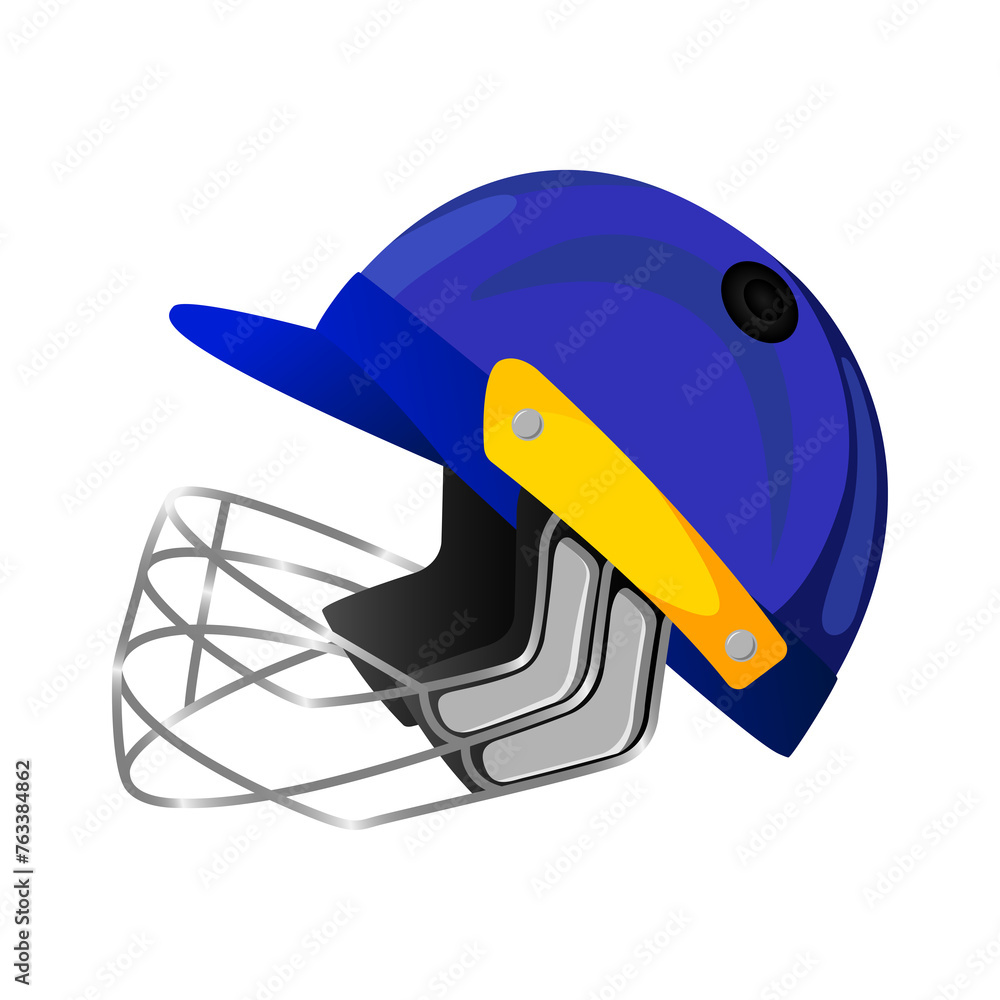 Fototapeta premium Blue color sports helmet on transparent background