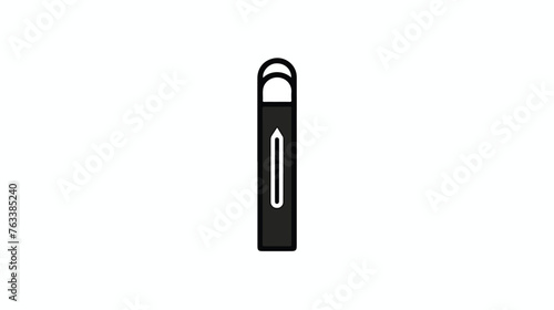 Whistle icon line isolated on white background. 