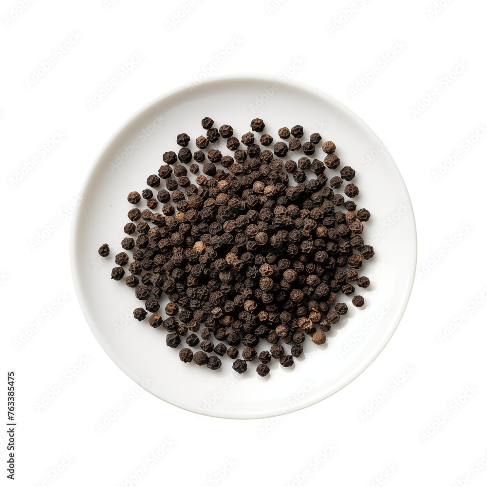 black pepper on a white background black pepper on a white background