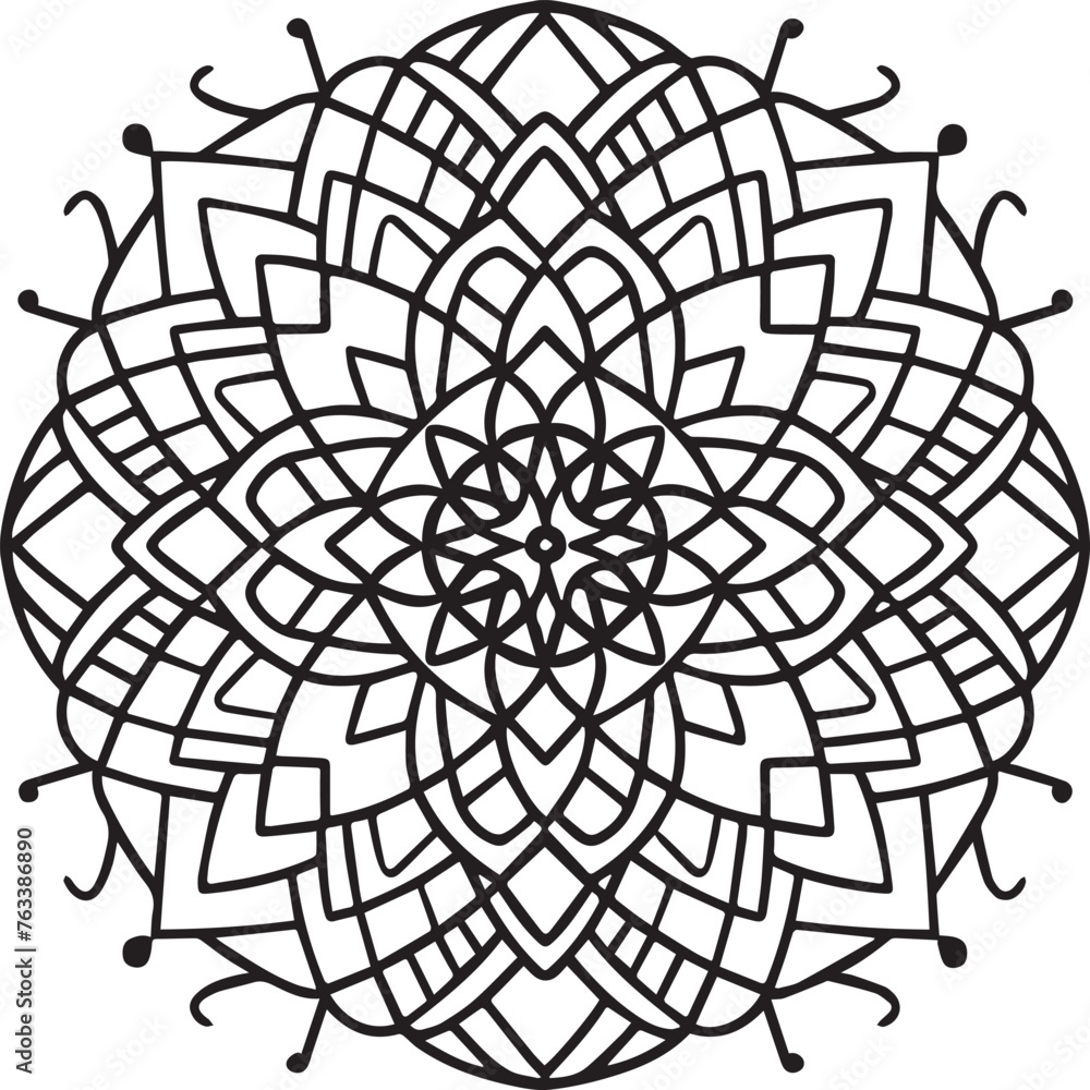 Obraz premium Geometric Shapes coloring pages. Geometric Shapes outline for coloring book