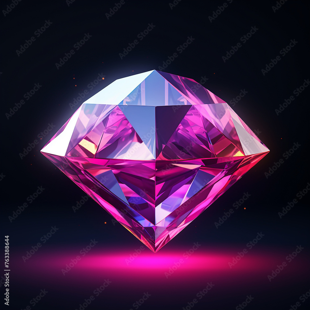 3d icon, one cartoon toy diamond,3d lllustration, sleek, game props сreated with Generative Ai 3d icon, one cartoon toy diamond,3d lllustration, sleek, game props сreated with Generative Ai